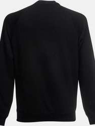 Fruit Of The Loom Mens Raglan Sleeve Belcoro® Sweatshirt (Black)