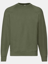 Fruit Of The Loom Mens Raglan Sleeve Belcoro® Sweatshirt (Classic Olive) - Classic Olive