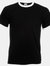 Fruit Of The Loom Mens Ringer Short Sleeve T-Shirt (Black/White) - Black/White