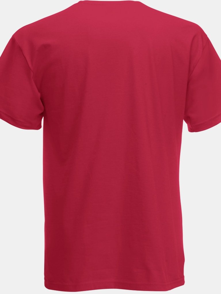 Fruit Of The Loom Mens Screen Stars Original Full Cut Short Sleeve T-Shirt (Brick Red)
