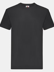 Fruit Of The Loom Mens Super Premium Short Sleeve Crew Neck T-Shirt (Black) - Black