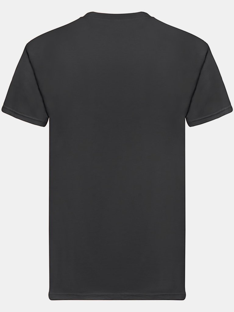 Fruit Of The Loom Mens Super Premium Short Sleeve Crew Neck T-Shirt (Black)