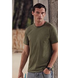 Fruit Of The Loom Mens Super Premium Short Sleeve Crew Neck T-Shirt (Classic Olive)