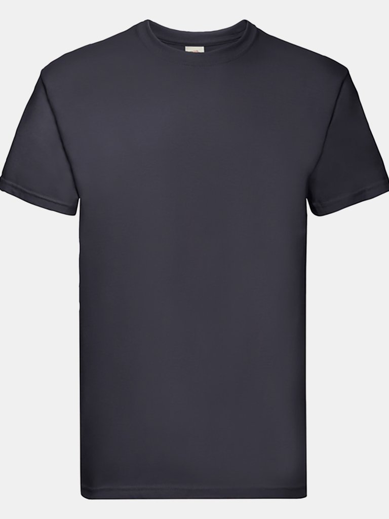 Fruit Of The Loom Mens Super Premium Short Sleeve Crew Neck T-Shirt (Deep Navy) - Deep Navy