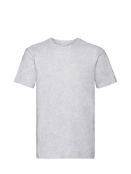 Fruit Of The Loom Mens Super Premium Short Sleeve Crew Neck T-Shirt (Gray) - Gray