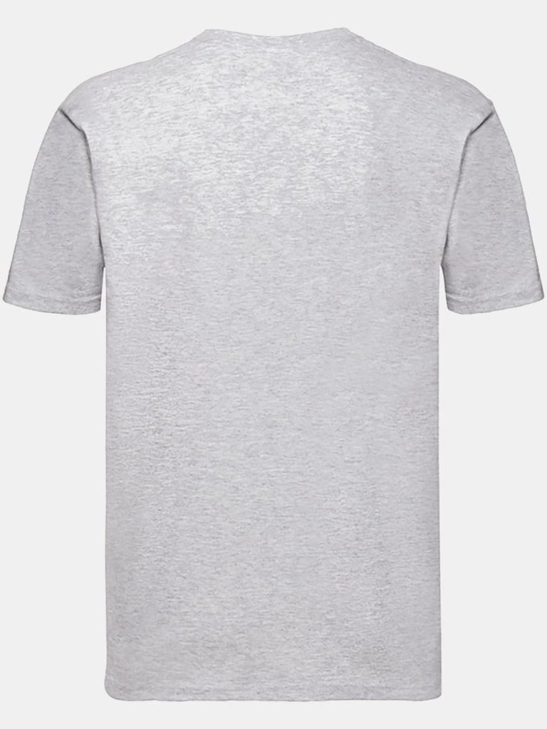 Fruit Of The Loom Mens Super Premium Short Sleeve Crew Neck T-Shirt (Heather Gray)