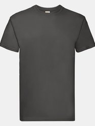 Fruit Of The Loom Mens Super Premium Short Sleeve Crew Neck T-Shirt (Light Graphite) - Light Graphite