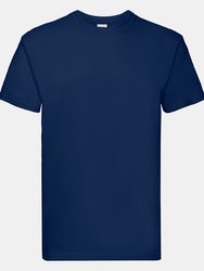 Fruit Of The Loom Mens Super Premium Short Sleeve Crew Neck T-Shirt (Navy) - Navy