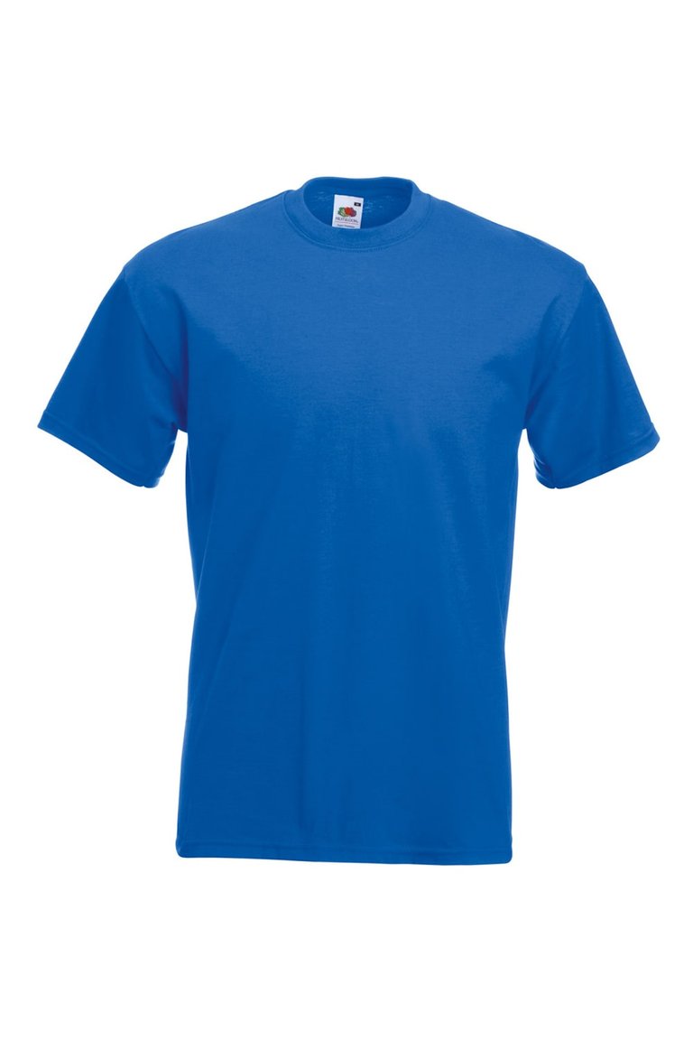 Fruit Of The Loom Mens Super Premium Short Sleeve Crew Neck T-Shirt (Royal) - Royal