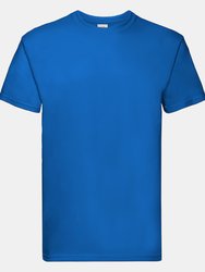 Fruit Of The Loom Mens Super Premium Short Sleeve Crew Neck T-Shirt (Royal) - Royal