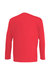 Fruit Of The Loom Mens Valueweight Crew Neck Long Sleeve T-Shirt (Red)