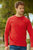 Fruit Of The Loom Mens Valueweight Crew Neck Long Sleeve T-Shirt (Red)