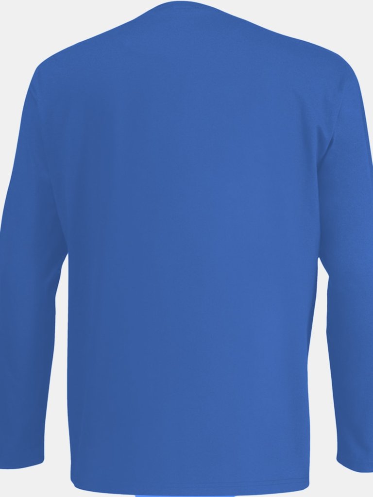 Fruit Of The Loom Mens Valueweight Crew Neck Long Sleeve T-Shirt (Royal)