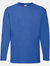 Fruit Of The Loom Mens Valueweight Crew Neck Long Sleeve T-Shirt (Royal) - Royal
