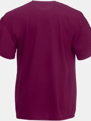 Fruit Of The Loom Mens Valueweight Short Sleeve T-Shirt (Burgundy)