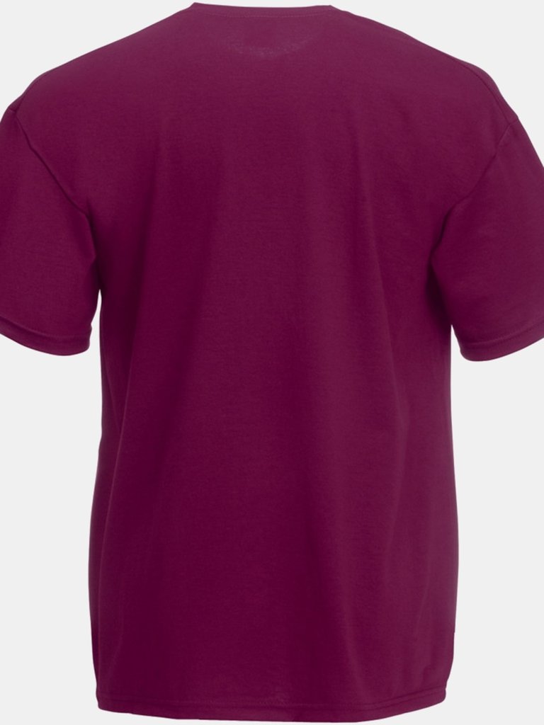 Fruit Of The Loom Mens Valueweight Short Sleeve T-Shirt (Burgundy)