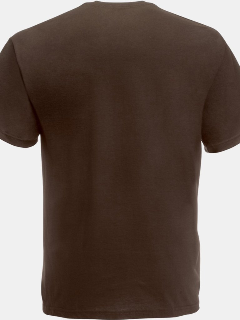 Fruit Of The Loom Mens Valueweight Short Sleeve T-Shirt (Chocolate)