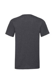 Fruit Of The Loom Mens Valueweight V-Neck T-Short Sleeve T-Shirt (Dark Heather)