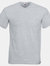 Fruit Of The Loom Mens Valueweight V-Neck T-Short Sleeve T-Shirt (Heather Gray) - Heather Gray