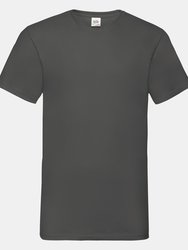 Fruit Of The Loom Mens Valueweight V-Neck T-Short Sleeve T-Shirt (Light Graphite) - Light Graphite