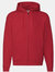 Fruit Of The Loom Mens Zip Through Hooded Sweatshirt / Hoodie (Red) - Red