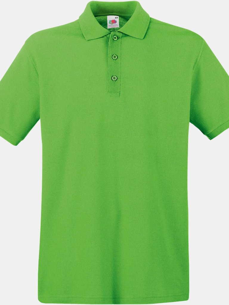 Fruit Of The Loom Premium Mens Short Sleeve Polo Shirt (Lime) - Lime