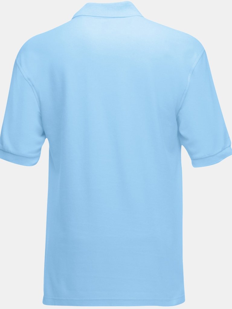 Fruit Of The Loom Premium Mens Short Sleeve Polo Shirt (Sky Blue)