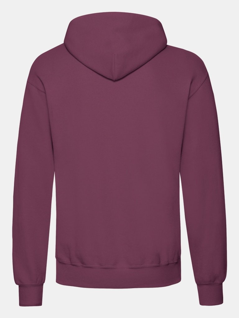Fruit Of The Loom Unisex Adults Classic Hooded Sweatshirt (Burgundy)