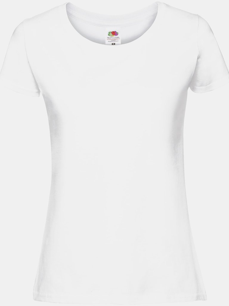 Fruit Of The Loom Womens/Ladies Fit Ringspun Premium Tshirt (White) - White