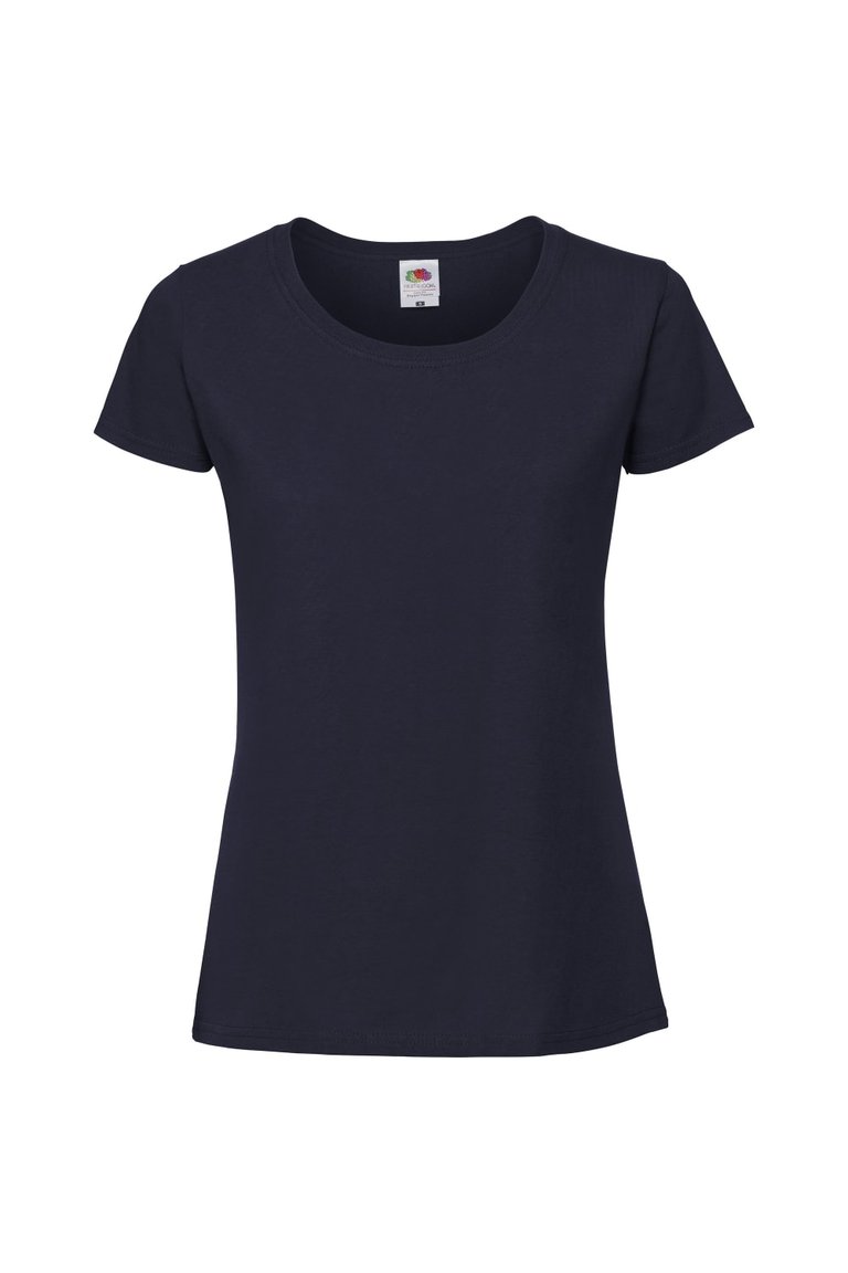 Fruit Of The Loom Womens/Ladies Fit Ringspun Premium Tshirt - Deep Navy