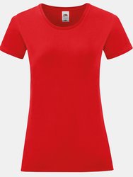 Fruit of the Loom Womens/Ladies Iconic 150 T-Shirt (Red) - Red