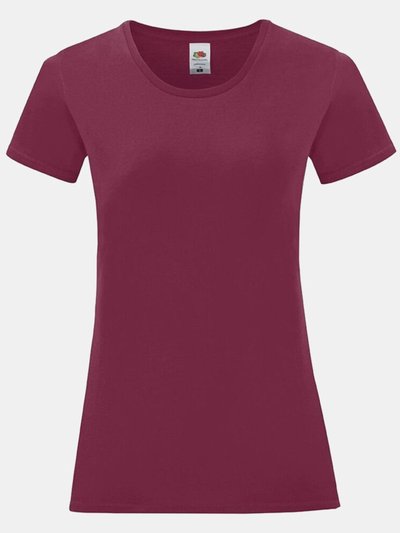 Fruit of the Loom Fruit of the Loom Womens/Ladies Iconic T-Shirt (Burgundy) product