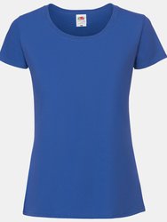 Fruit Of The Loom Womens/Ladies Ringspun Premium T-Shirt (Cobalt) - Cobalt
