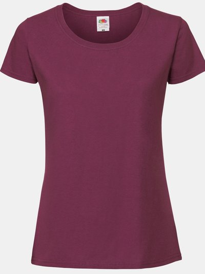 Fruit of the Loom Fruit Of The Loom Womens/Ladies Ringspun Premium T-Shirt (Oxblood) product