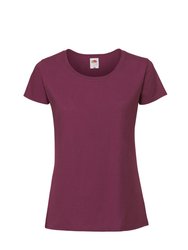 Fruit Of The Loom Womens/Ladies Ringspun Premium T-Shirt (Oxblood) - Oxblood