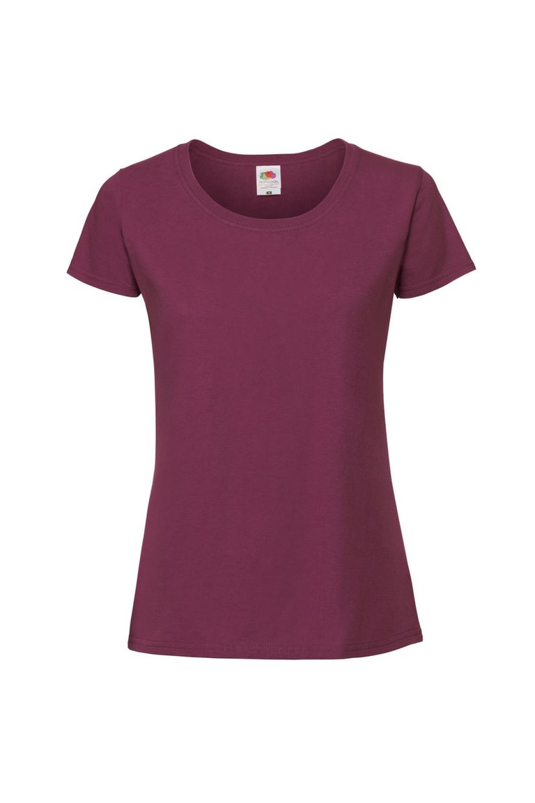 Fruit Of The Loom Womens/Ladies Ringspun Premium T-Shirt (Oxblood) - Oxblood