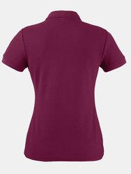 Fruit Of The Loom Womens Lady-Fit 65/35 Short Sleeve Polo Shirt (Burgundy)