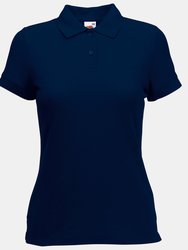 Fruit Of The Loom Womens Lady-Fit 65/35 Short Sleeve Polo Shirt (Deep Navy) - Deep Navy
