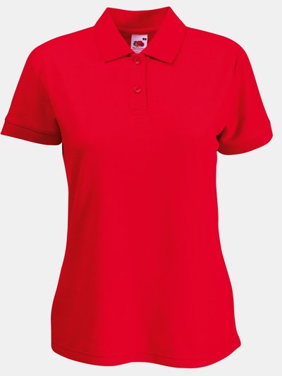 Fruit of the Loom Fruit Of The Loom Womens Lady-Fit 65/35 Short Sleeve Polo Shirt (Red) product