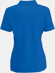 Fruit Of The Loom Womens Lady-Fit 65/35 Short Sleeve Polo Shirt (Royal)