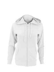 Ladies Fitted Hooded Sweatshirt - White