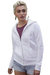 Ladies Fitted Hooded Sweatshirt - White - White