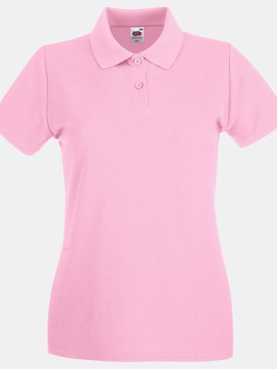 Fruit of the Loom Ladies Lady-Fit Premium Short Sleeve Polo Shirt (Light Pink) product