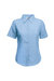 Ladies Lady-Fit Short Sleeve Poplin Shirt (Mid Blue) - Mid Blue