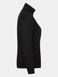 Ladies/Womens Lady-Fit Sweatshirt Jacket (Black)