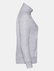 Ladies/Womens Lady-Fit Sweatshirt Jacket (Heather Grey)