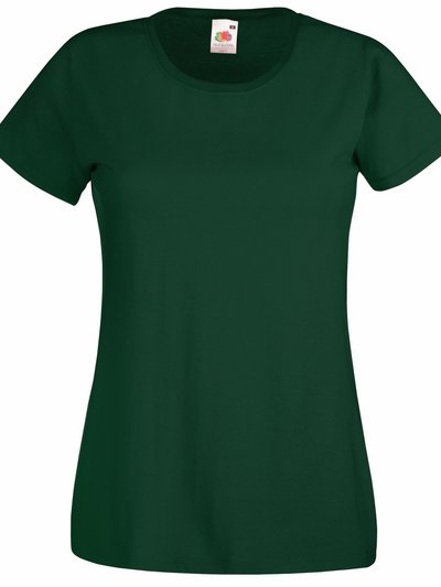 Fruit of the Loom Ladies/womens Lady-Fit Valueweight Short Sleeve T-Shirt - Bottle Green product