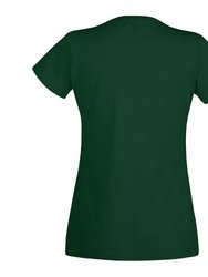 Ladies/womens Lady-Fit Valueweight Short Sleeve T-Shirt - Bottle Green