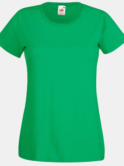 Fruit of the Loom Ladies/Womens Lady-Fit Valueweight Short Sleeve T-Shirt (Kelly Green) product