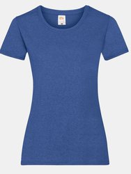 Ladies/Womens Lady-Fit Valueweight Short Sleeve T-Shirt (Retro Heather Royal) - Retro Heather Royal